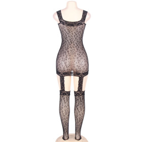 QUEEN LINGERIE - BODYSTOCKING STYLE LÉOPARD S/L