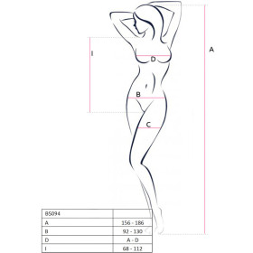 PASSION - BS094 BODYSTOCKING BLANC TAILLE UNIQUE