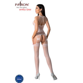 PASSION - BS095 BODYSTOCKING BLANC TAILLE UNIQUE