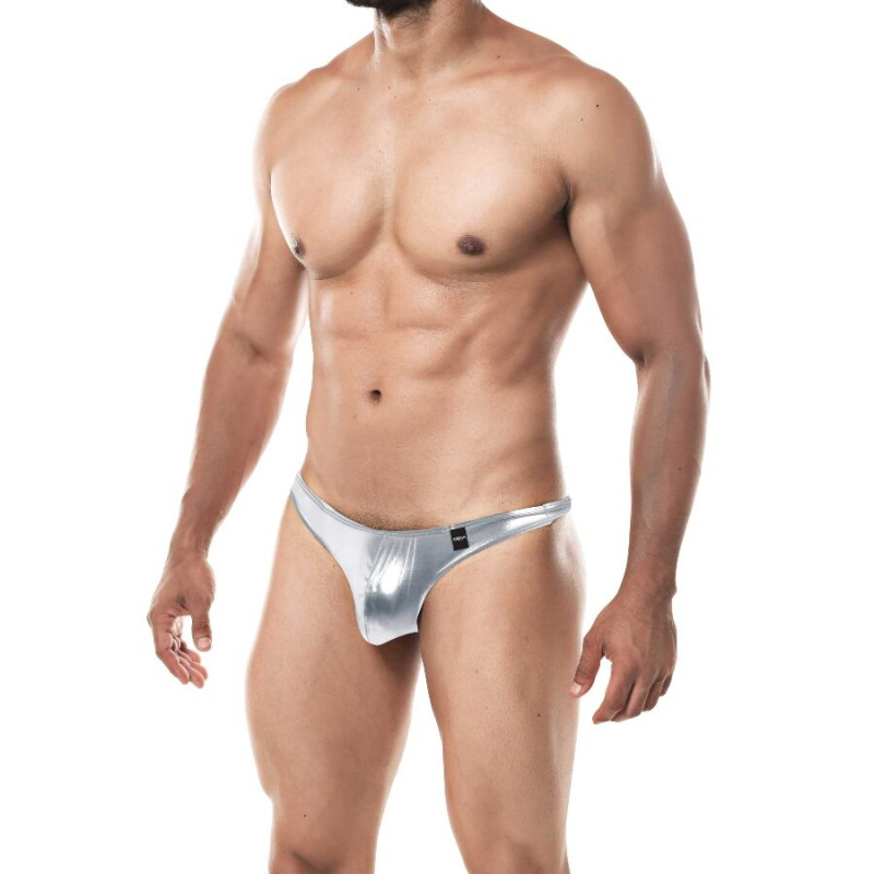 CUT4MEN - THONG PROVOCATIVE ARGENT XL