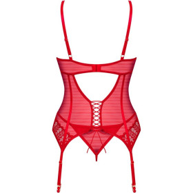 OBSESSIVE - CORSET & STRING INGRIDIA ROUGE XS/S