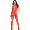 LEG AVENUE - BODYSTOCKING COU LICOL COEURS ROUGES ROUGE