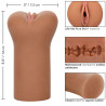 CALIFORNIA EXOTICS - BOUNDLESS VULVA STROKER - PEAU CARAMEL