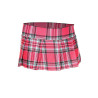 Mini-jupe plissée rose vif style ecossais - ML25074HPK