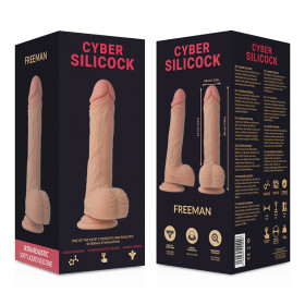 CYBER SILICOCK - STRAP-ON FREEMAN SILICONE LIQUIDE AVEC 3 ANNEAUX GRATUITS