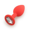 Plug rouge bijou cristal Medium - DB-RY068CRED