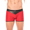 Boxer rouge simili cuir brillant - LM2001-67RED