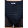 Boxer noir rayé opaque et transparent - LM2906-67BLK