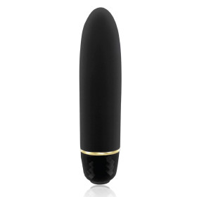 Mini-vibromasseur noir en silicone et sa trousse - E27852