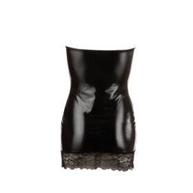 Petit robe aspect cuit Sexy noir avec dentelle - OR2715244BLK