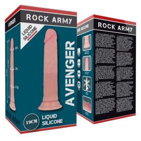 ROCKARMY - HARNAIS + GODE EN SILICONE LIQUIDE PREMIUM AVENGER 19CM