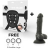 COCK MILLER - HARNAIS + SILICONE DENSITÉ COCKSIL ARTICULABLE NOIR 13 CM