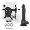 COCK MILLER - HARNAIS + SILICONE DENSITÉ ARTICULABLE COCKSIL NOIR 18 CM