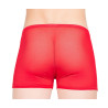 Boxer fine résille rouge - LM92-67RED