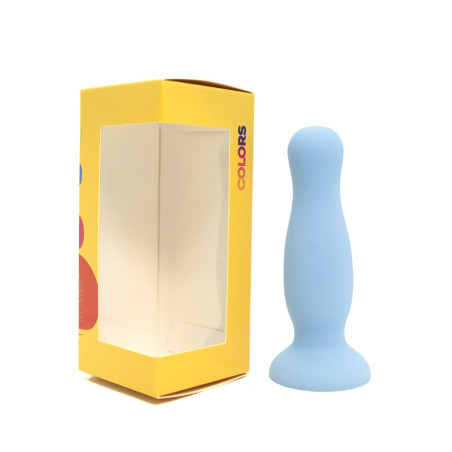 Plug anal ventouse bleu pastel taille S - A-001-S-BLU