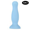 Plug anal ventouse bleu pastel taille S - A-001-S-BLU