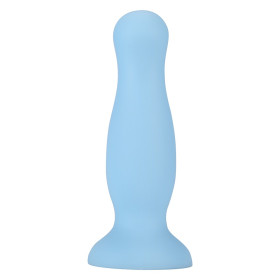 Plug anal ventouse bleu pastel taille S - A-001-S-BLU