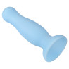 Plug anal ventouse bleu pastel taille M - A-001-M-BLU