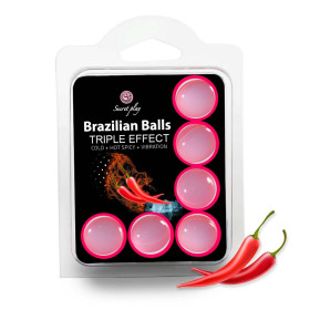 6 boules de massage brésiliennes triple effet froid