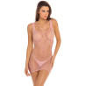 Mini Robe rose en résille et dentelle - REN7090-ROS