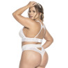 Soutien-gorge blanc et string grande taille - MAL8671XWHT