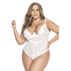 Body string grande taille ouvert à l'entrejambe