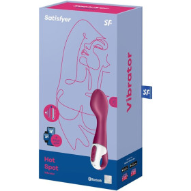 Vibromasseur point G chauffant connecté USB rouge Hot Spot Satisfyer - CC597782