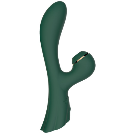 Vibromasseur double stimulation point G et clitoris par vibrations membrane vert USB - FAIRYGREEN