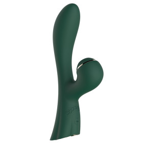 Vibromasseur double stimulation point G et clitoris par vibrations membrane vert USB - FAIRYGREEN