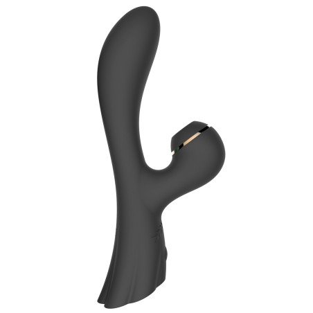 Vibromasseur double stimulation point G et clitoris par vibrations membrane noir USB - FAIRYBLACK