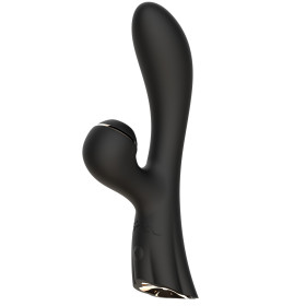 Vibromasseur double stimulation point G et clitoris par vibrations membrane noir USB - FAIRYBLACK