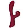 Vibromasseur double stimulation point G et clitoris par vibrations membrane rouge USB - FAIRYRED