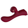 Vibromasseur double stimulation point G et clitoris par vibrations membrane rouge USB - FAIRYRED