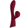 Vibromasseur double stimulation point G et clitoris par vibrations membrane rouge USB - FAIRYRED