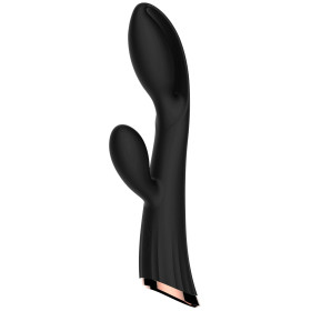 Vibromasseur noir avec stimulateur de clitoris LRIS USB - LRISBLACK