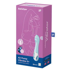 Vibromasseur gonflant connecté bleu USB Air Pump Vibrator 5+ Satisfyer - CC597802