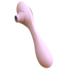 2 en 1 stimulateur de clitoris sur membrane et vibromasseur point G USB violet flexible rose DINA - WS-NV017PNK