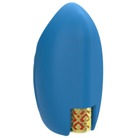 Masturbateur vibrant bleu en silicone