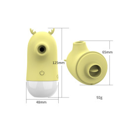 2 en 1 Stimulateur clitoridien par vibrations et par langue USB Cerf - BOZ-051