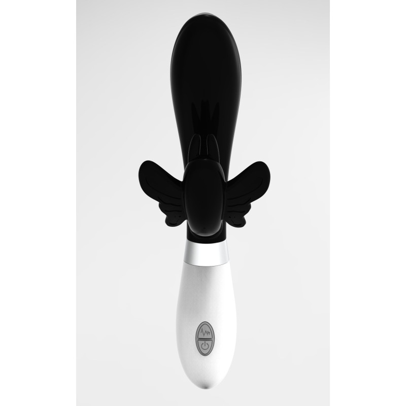 Vibromasseur rabbit noir papillon silicone - VV168