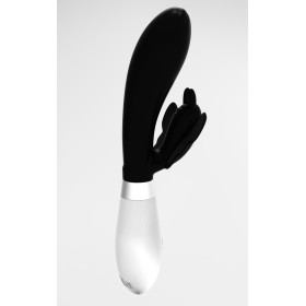 Vibromasseur rabbit noir papillon silicone - VV168