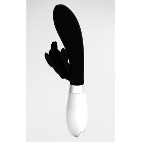 Vibromasseur rabbit noir papillon silicone - VV168