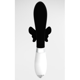 Vibromasseur rabbit noir papillon silicone - VV168