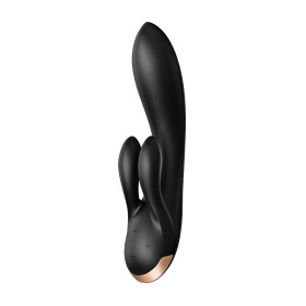 Vibromasseur rabbit noir double stimulation clitoris Double Flex Satisfyer - CC597809