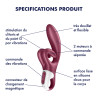 Vibromasseur rabbit point G rouge double stimulation clitoridienne Touch Me Satisfyer - CC597811SA