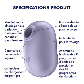 Stimulateur de clitoris violet Pro To Go 2 Satisfyer - CC597812