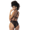 Body en résille avec chainette - MAL2717BLK