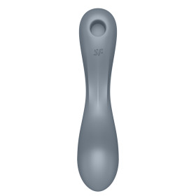 2 en 1 Stimulateur clitoridien air pulsé et vibromasseur point G Curvy Trinity 1 Gris Satisfyer - CC597819