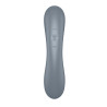 2 en 1 Stimulateur clitoridien air pulsé et vibromasseur point G Curvy Trinity 1 Gris Satisfyer - CC597819