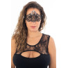 Masque vénitien Gemma rigide noir avec strass - HMJ-055BK